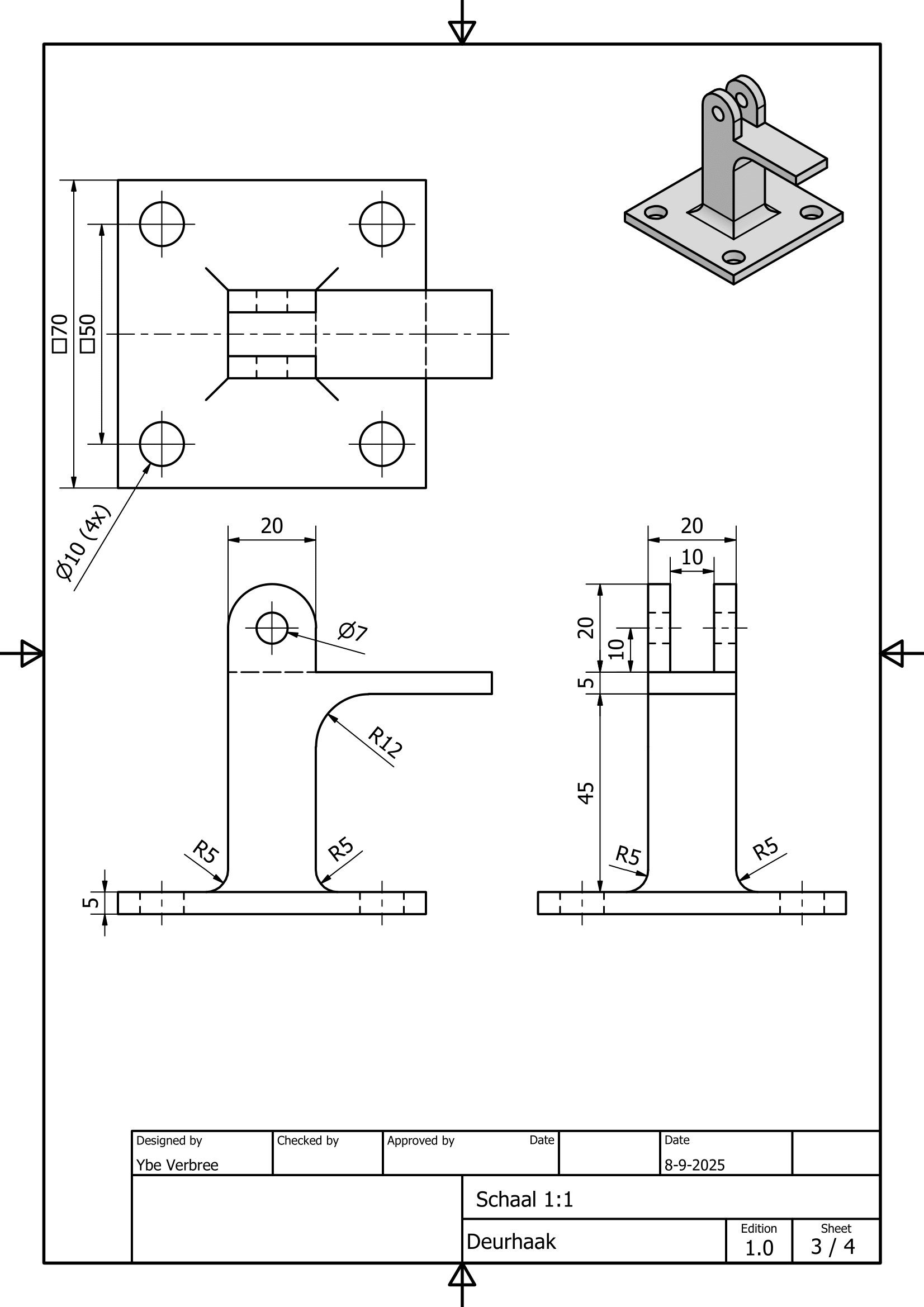 Werktekening - Voetstuk